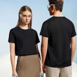 TITI 75%Nylon25%spandex T-Shirt Men's Leisure Wear TShirt Custom Embroidered Short Sleeve Waffle Knit Fabric T Shirt - Image 4