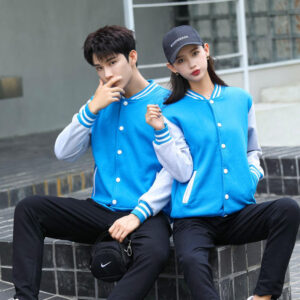Wholesale Men's Black Baseball Blank Fashion Custom Logo Mens Outdoor Winter Varsity Jacket - Image 3