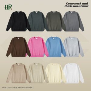 High Quality Printing  Blank Custom Crewneck Unisex Oversized Hoodies Sweatshirts - Image 3