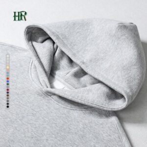 Hip Hop 100% Cotton Mens Custom Hoodie Streetwear Oversized Cotton Heavyweight Hoodies - Image 2