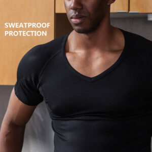 Undershirt Have Sweat Proof Fabric Under the Arms to Stop Pit Stains Sweat Proof Undershirt Sweatproof T Shirt Men Tee Wholesale - Image 6