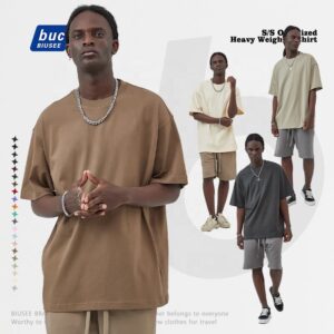 Custom Heavyweight Japanese Streetwear Hip Pop Style Clothing Luxury Quality Drop Shoulder Oversized T Shirt - Image 1