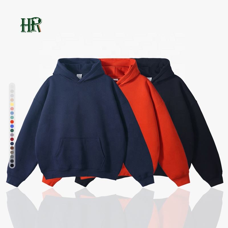 Hip Hop 100% Cotton Mens Custom Hoodie Streetwear Oversized Cotton Heavyweight Hoodies