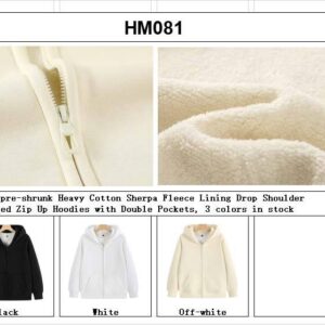 500gsm Manufacturers Custom Clothing Men Blank Zip up Sweatshirt Cotton Bubble Print Zipper Boxy Hoodie With Logo - Image 6