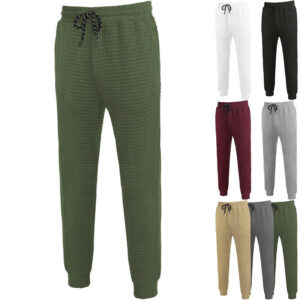 RUIQUWIN Custom High Quality Thick Waffle Trousers Sports Sweatpants Men Slim Jogger Casual Pants for Men - Image 2
