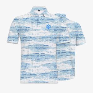 Custom Logo Luxury High Quality Stretch Elastic Full All Over Print Sublimation Polyester Spandex Performance Golf Polo Shirts - Image 1