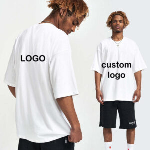 High Quality 100% Cotton Heavyweight Drop Shoulder Double Yarn Vintage Plus Size Men's T-shirts - Image 3