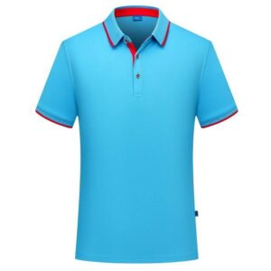 New Comfortable Fabric Ice Silk Cotton Double Color Collar Polo Shirt Plus Size Men T Shirt Casual Golf Polo t Shirt - Image 3