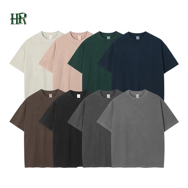 Heavyweight 100% Cotton T Shirt Men Oversized Custom Logo T Shirt Unisex Street Style Screen Printing T Shirt