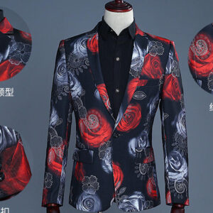 New Arrival Men'S Banquet Print Groom'S Dress Suit Men'S Director Night Shop Host Studio Theme Clothing - Image 6