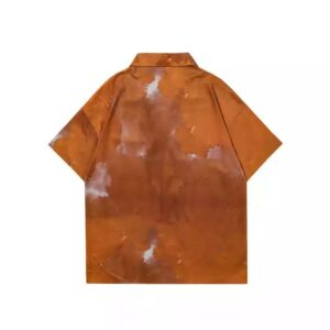 Men's Summer Trend Street Brand Loose Half-Sleeved Clothing Cartoon Character Oil Painting Short-Sleeved Shirt Men - Image 2