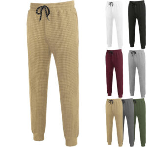 RUIQUWIN Custom High Quality Thick Waffle Trousers Sports Sweatpants Men Slim Jogger Casual Pants for Men - Image 3