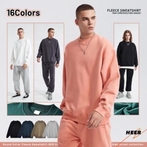 High Quality 100% Cotton Sweaters Customize Logo Design Oversized Sweater High Street Men's Sweaters - Image 2