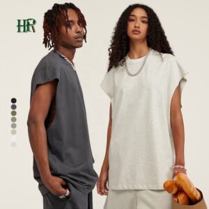 High Quality Cotton Plain Custom Vest Mens Clothing Casual Tank Top Sleeveless Shirt for Men - Image 2