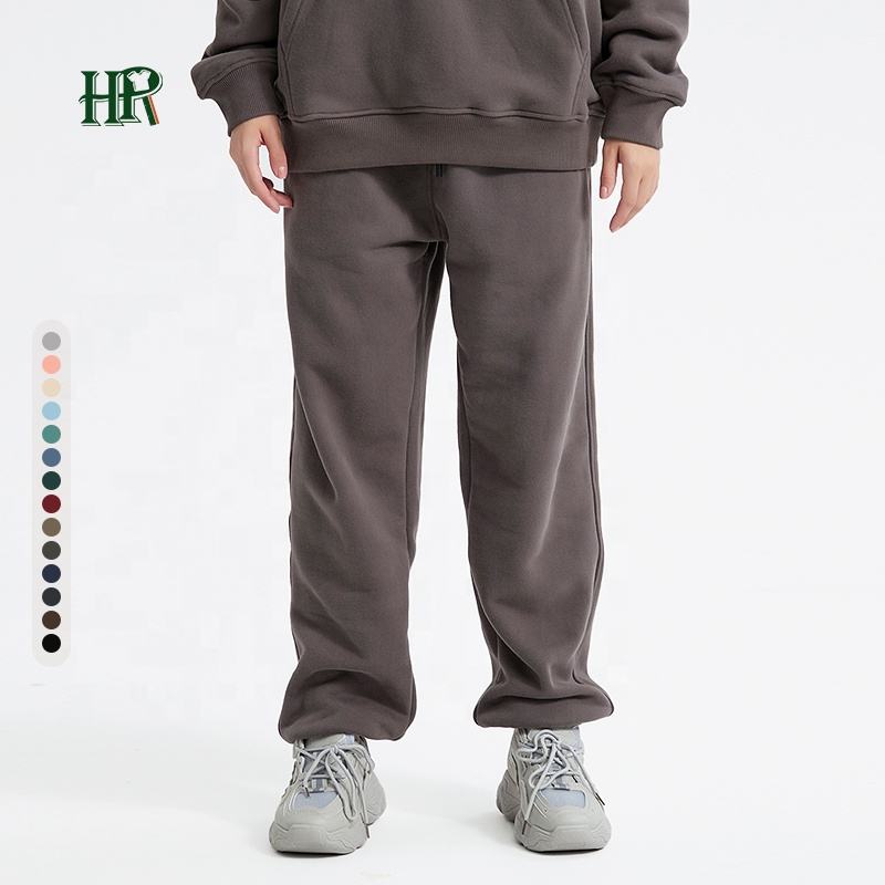 Custom Logo Thick Man Oversized Long Jogger Pants Heavyweight Cotton Cuffed Sweatpants for Men