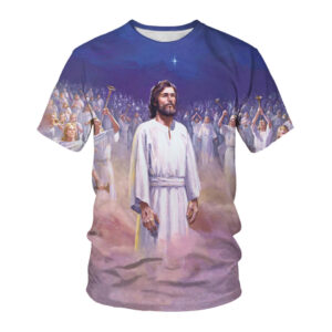 Wholesale Religious Virgin Mary T-shirts Clothing Custom Jesus Christ T Shirt With Cheap Price - Image 5