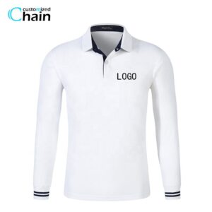High Quality Mens Polo Shirt Long Sleeves Deer Embroidery Printing Men Slim Casual  S-4XL Fashion Top Clothing - Image 1