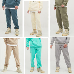 Fashionable High Street Streetwear Stack Sweatpants Fleece Sweat Trousers MenJogger Stacked Men Pants - Image 7