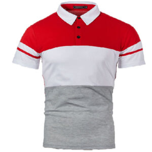 Men  Short Sleeve Polo Shirts Contrast Color  New Clothing Summer  Casual Fashion Mens Tops Shirt With Custom Logo - Image 3