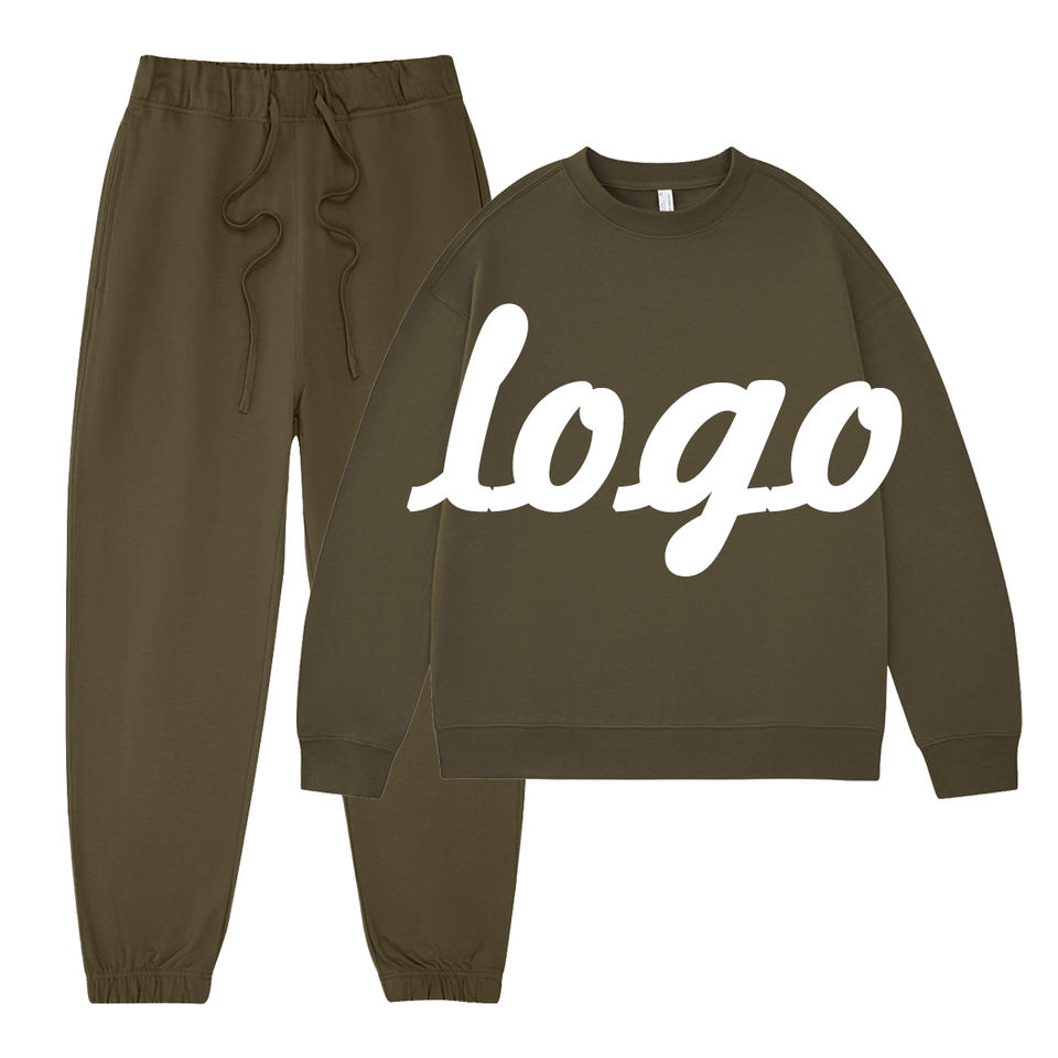 Oversized Sweatshirts and Sweatpants Set Autumn Spring Essentials Sweatshirts Custom Logo