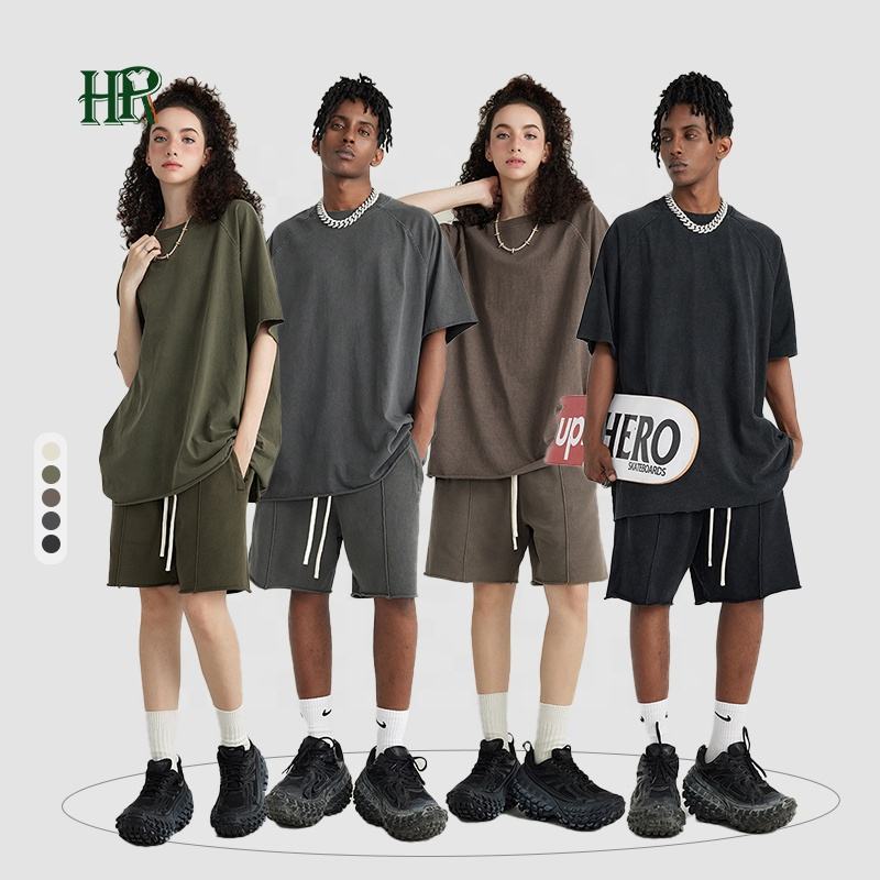 Customize Men Summer Tracksuit Short Set Unisex Sweatsuit Printed Short Sleeve Summer Shorts T Shirt Set for Men