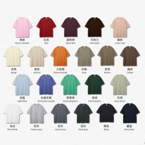 Custom Logo 305gsm T-Shirts Oversized Drop Shoulders Tshirts for Men High Quality Crewneck Tshirt - Image 2