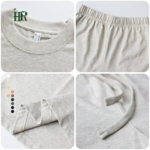 Summer Custom Logo Oversized Shirts Men Boxy Fit Tee 100% Cotton Plain Shorts and Shirt Set for Men - Image 2