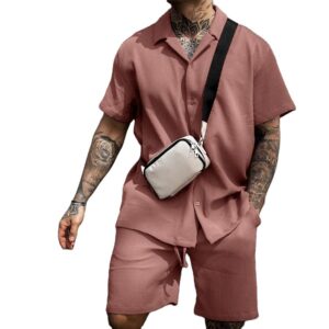 Tracksuits for Men Custom logo 2 Piece Short Set of Men High Quality Man Casual Wear - Image 2