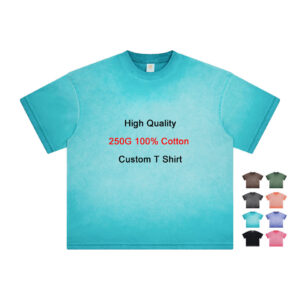 Factory Wholesale Heavyweight Cotton Mens Streetwear T Shirt Short Sleeve Oversized Washed Tshirt - Image 2