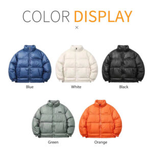 Men's Warm Custom Logo Black Winter Puff Outerwear Outdoor Men Bubble Puffer Jacket - Image 2
