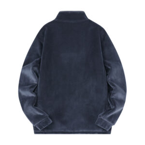 Custom logo Men's Cashmere Winter Sports Casual Stand Collar Cardigan Jacket Loose Size Warm and Thick Coat - Image 4