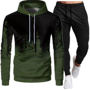 Hot Selling Sportswear Mens Training Clothing Fitness Clothes Running Gym 2 Piece Hooded Track Suit Men Joggers Suits Set - Image 9