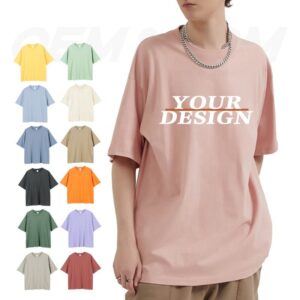 China Manufacturer Custom Plus Size High Quality Low Moq 100% Cotton Custom Blank Plain T-shirts - Image 1