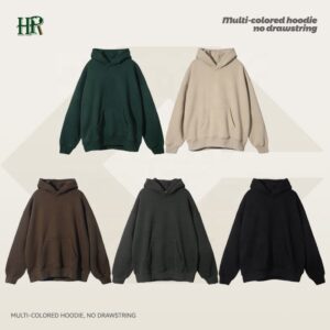 Custom Cotton Fleece Pullover Men Oversized Heavy Weight Cropped Boxy Fit Blank Hoodies - Image 3