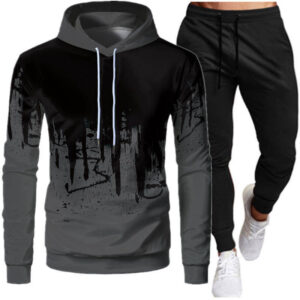 Hot Selling Sportswear Mens Training Clothing Fitness Clothes Running Gym 2 Piece Hooded Track Suit Men Joggers Suits Set - Image 8