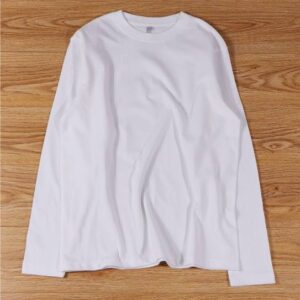 Spring Autumn Full Sleeve T Shirt for Men 270gsm Heavyweight 100% Cotton Anti-Shrink Mens Drop Shoulder Long Sleeve T-Shirts - Image 6