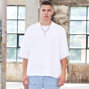 300gsm Heavyweight Cropped Boxy t Shirt Men Short Sleeve Custom Tee Screen Printing t Shirt - Image 5
