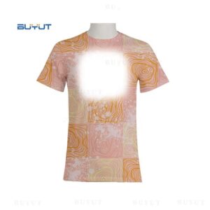 RTS DIY Printable Customized Logo Dye Tied Pattern Tee Shirt Sublimation Blank Faux Bleached T-shirt - Image 3