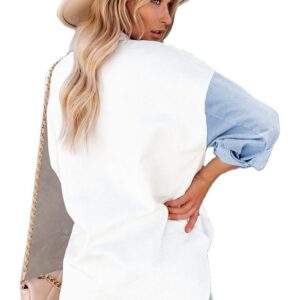 2024 Hot Selling Color-coded Design Corduroy Womens Shirts Plus Size Womens Blouse - Image 5