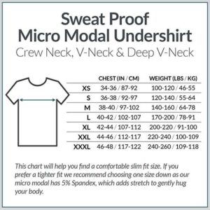 Men V Neck Sweat-Secret Under Shirts Sweat Proof Undershirt Black - Crew Neck - Slim Fit Custom   logo Polo t Shirt - Image 5