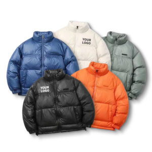 Men's Warm Custom Logo Black Winter Puff Outerwear Outdoor Men Bubble Puffer Jacket - Image 1