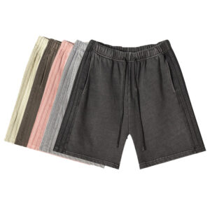 2024 Summer Hot Sale Vintage Shorts Custom Cotton Acid Wash Shorts 350 Gsm Unisex - Image 1