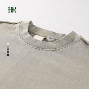 Heavy Weight Hip Hop Custom Design Logo Print Street Wear Oversized Blank Mens Acid Wash T Shirt - Image 3