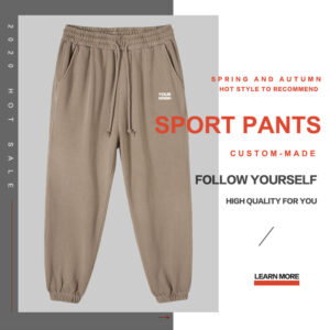 Unisex Sweatpants 100% Cotton Hip Hop Men's Joggers Sweatpants - Image 2