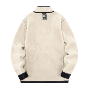 Custom logo Men's Cashmere Winter Sports Casual Stand Collar Cardigan Jacket Loose Size Warm and Thick Coat - Image 5