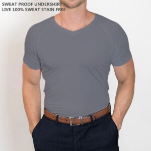 Wholesale Anti-Odor Modal Cotton Bamboo Organic Deep V-Neck Sweatproof Undershirt Sweat Proof Men T-shirt for Summer Sportswear - Image 1