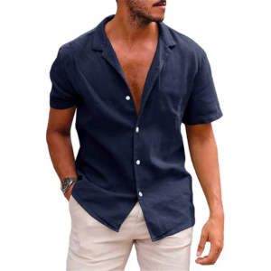 New 2023 Hot Sale High Quality Low MOQ Breathable Quick Dry Casual Linen Clothing Men - Image 5