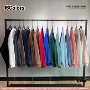 High Quality 100% Cotton Sweaters Customize Logo Design Oversized Sweater High Street Men's Sweaters - Image 3