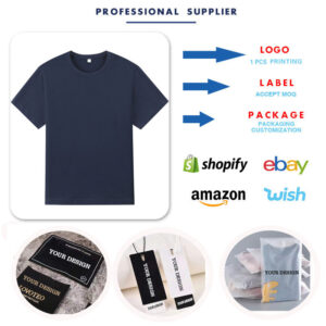 Wholesale Custom Your Brand Logo 100% Cotton Blank Men T Shirt Plain Casual Men's Luxury T Shirt - Image 4