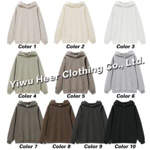 High Quality No String Heavyweight Cotton Hoodies Pullover Customized Plain Cut and Sew Hoodie - Image 5